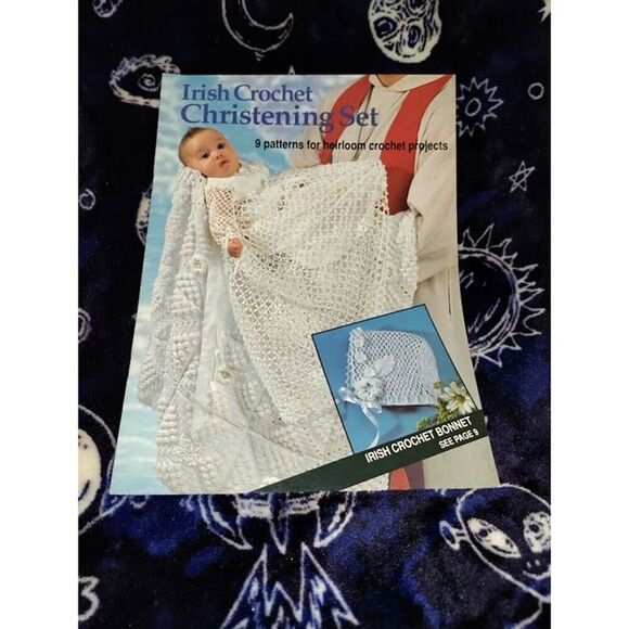 Irish Crochet Christening Set Pattern Booklet 9 Patterns - Picture 1 of 2